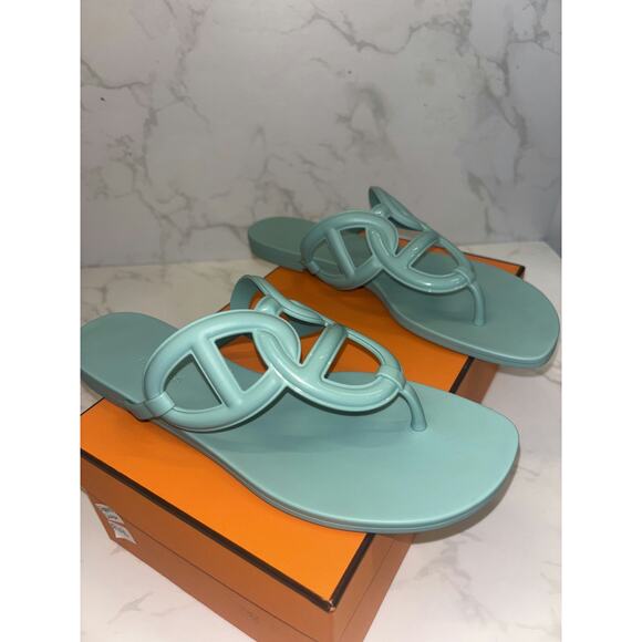 Hermès Blue Sandals - Picture 1 of 5